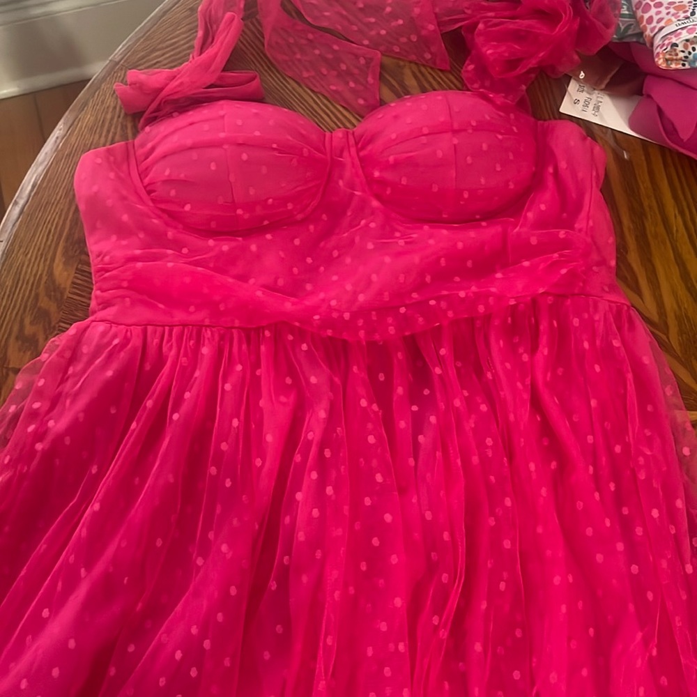 Shein hot pink sundress